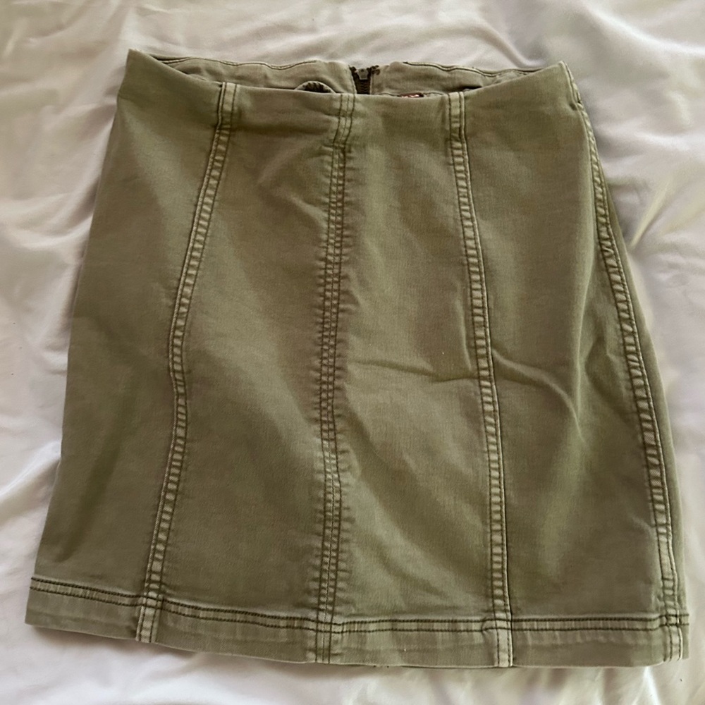 Free People green skirt